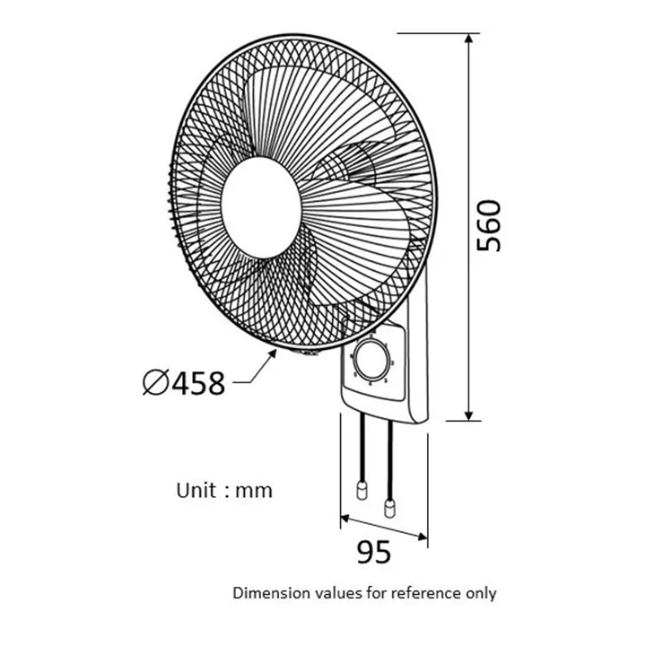 Buy KDK 16" Metal Blade Wall Moving Fan M40C Gold at Best Price In Bangladesh