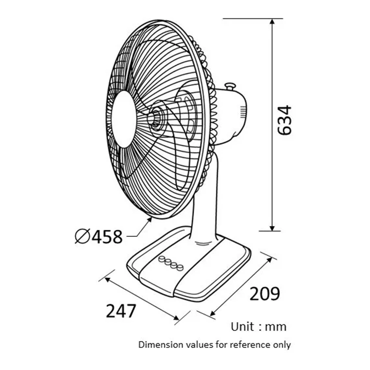 Buy KDK 16" Desk Table Fan with Transparent lade A40A Silver Blue at Best Price In Bangladesh