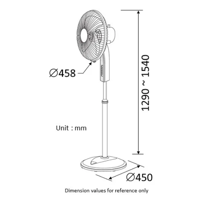 Buy KDK 16" Stand Fan with Metal Blade P40U Gold at Best Price In Bangladesh