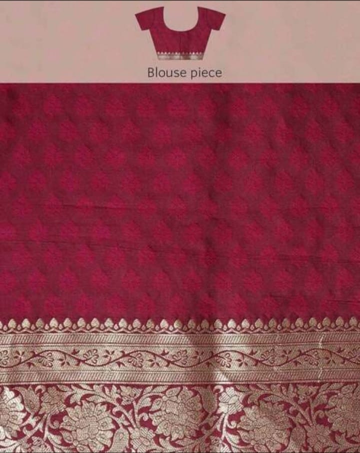 Buy Stylish & Glorious Printed Silk Saree With Blouse Piece FREE  at Best Price In Bangladesh