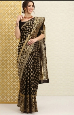 Buy Stylish & Glorious Printed Silk Saree With Blouse Piece FREE  at Best Price In Bangladesh