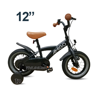 Buy EU Standard Premium Quality 12" Boys & Girls Thunder Bicycle Black & White Online at Best Price in Bangladesh