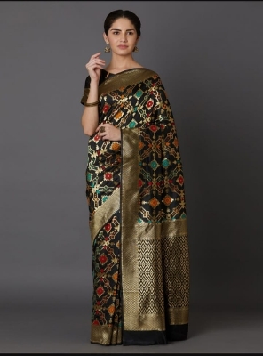 Buy Stylish & Glorious Printed Silk Saree With Blouse Piece FREE  at Best Price In Bangladesh