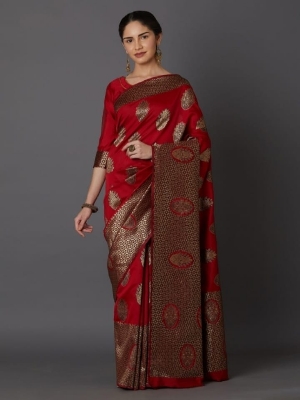 Buy Stylish & Glorious Printed Silk Saree With Blouse Piece FREE  at Best Price In Bangladesh