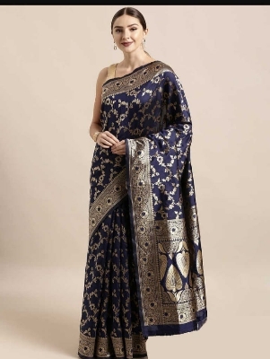 Buy Stylish & Glorious Printed Silk Saree With Blouse Piece FREE  at Best Price In Bangladesh