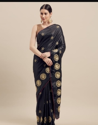 Buy Stylish & Glorious Printed Silk Saree With Blouse Piece FREE  at Best Price In Bangladesh