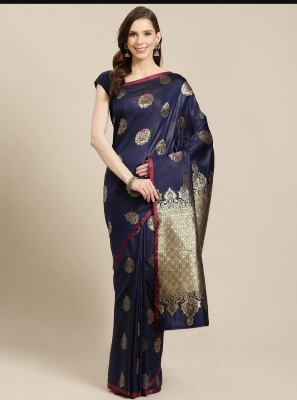 Buy Stylish & Glorious Printed Silk Saree With Blouse Piece FREE  at Best Price In Bangladesh