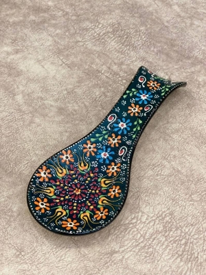 Buy 8 Inch Turkish Hand Printed Ceramic Spoon Holder   at Best Price In Bangladesh