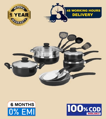 Picture of Gazi Non-Stick Cookware Set PRC-16C Black