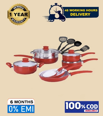 Picture of Gazi Non-Stick Cookware Set PRC-16C Red