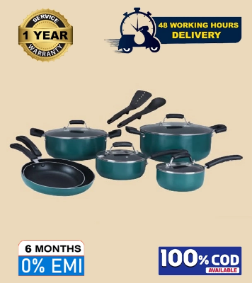 Picture of Gazi Non-Stick Cookware Set PRC-12C Green