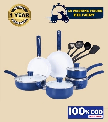 Buy Gazi Non-Stick Cookware Set PRB-14C Blue Online at Best Price