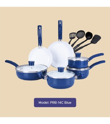 Buy Gazi Non-Stick Cookware Set PRB-14C Blue Online at Best Price