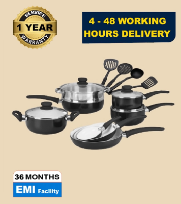 Picture of Gazi Non-Stick Cookware Set PRC-16C Black (Best Price)