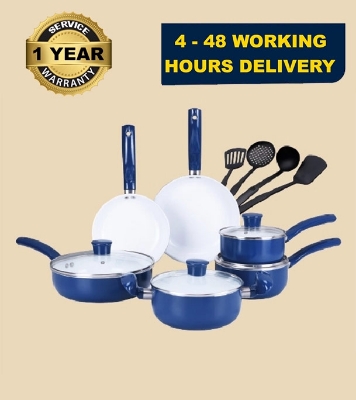 Picture of Gazi Non-Stick Cookware Set PRB-14C Blue (Best Price)