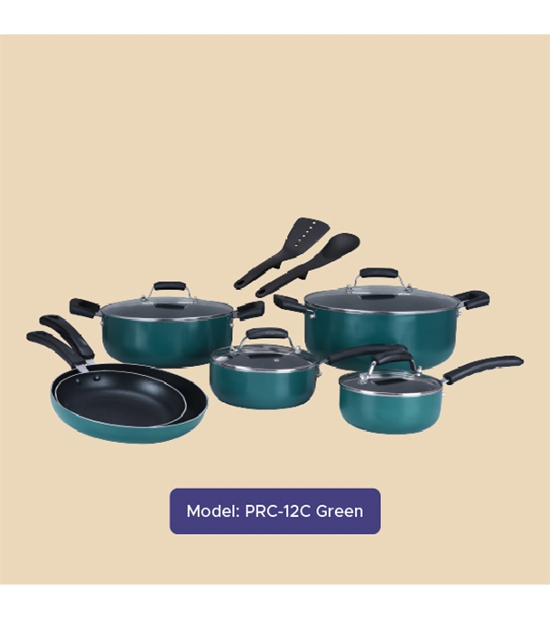 Picture of Gazi Non-Stick Cookware Set PRC-12C Green (Best Price)