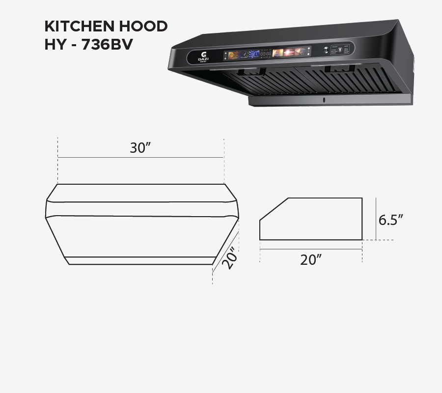 Buy Gazi Smiss Kitchen Hood HY-736BV (Best Price) Online at Best Price