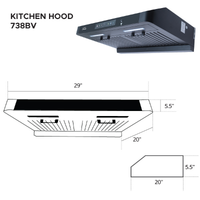 Buy Gazi Smiss Kitchen Hood HY-738BV (Best Price) Online at Best Price
