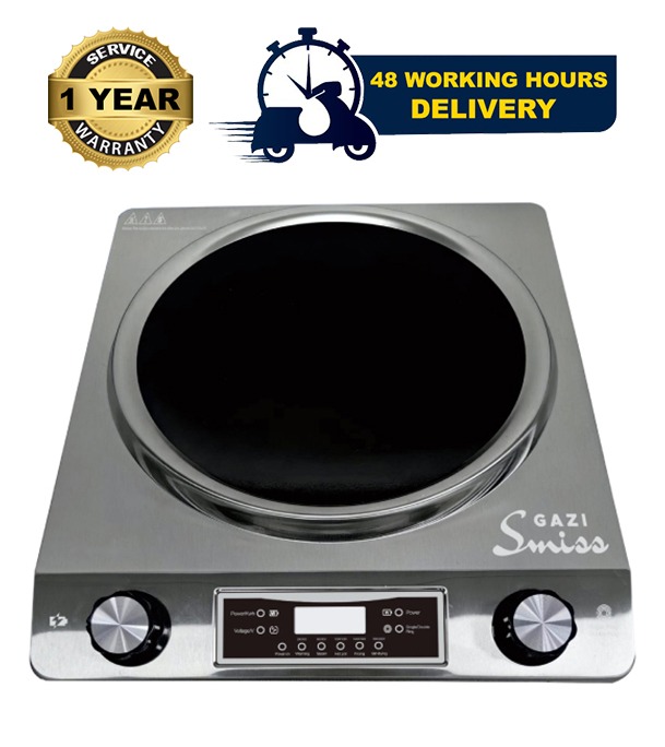Picture of Gazi Swiss Infrared Cooker 2200W With Inverter System Stainless Steel Body and Multiple Cooking Settings with Timmer Options (Best Price)