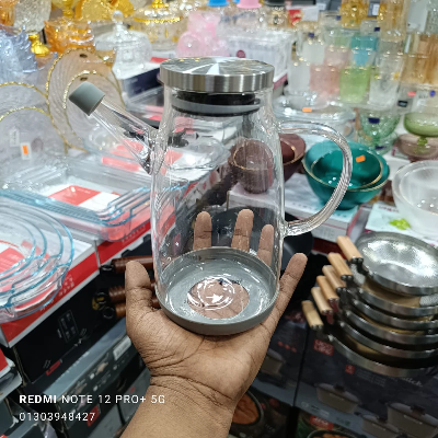 Buy  Glass oil pot kitchen household non-hanging oil bottle soy sauce vinegar seasoning bottle oil container stainless steel large oil tank 600 ML   at Best Price In Bangladesh