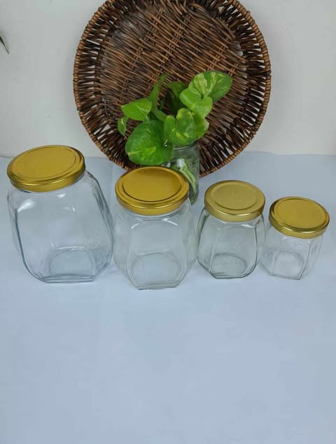 Buy  কামরাঙ্গা ডিজাইন ৪ পিছের সেট কাচের বৈয়ম at Best Price In Bangladesh