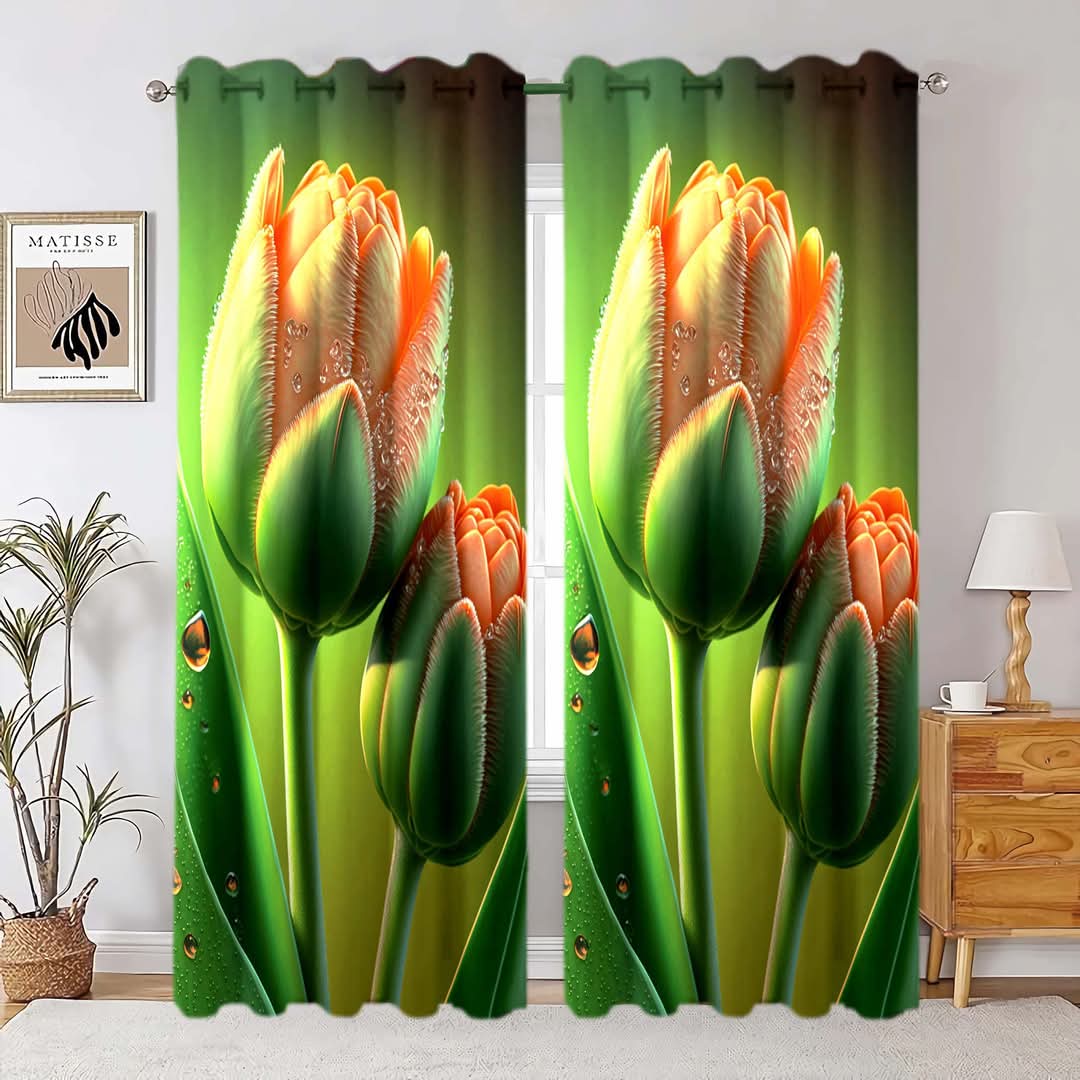 Buy 3D Print Premium Curtain - 2 Piece at Best Price In Bangladesh