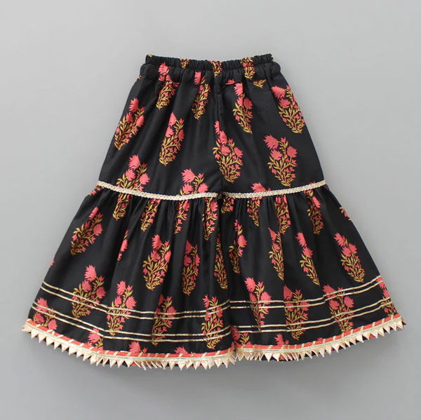 Buy Multicolor Floral Top with Sharara and Gota Lace Dupatta  at Best Price In Bangladesh