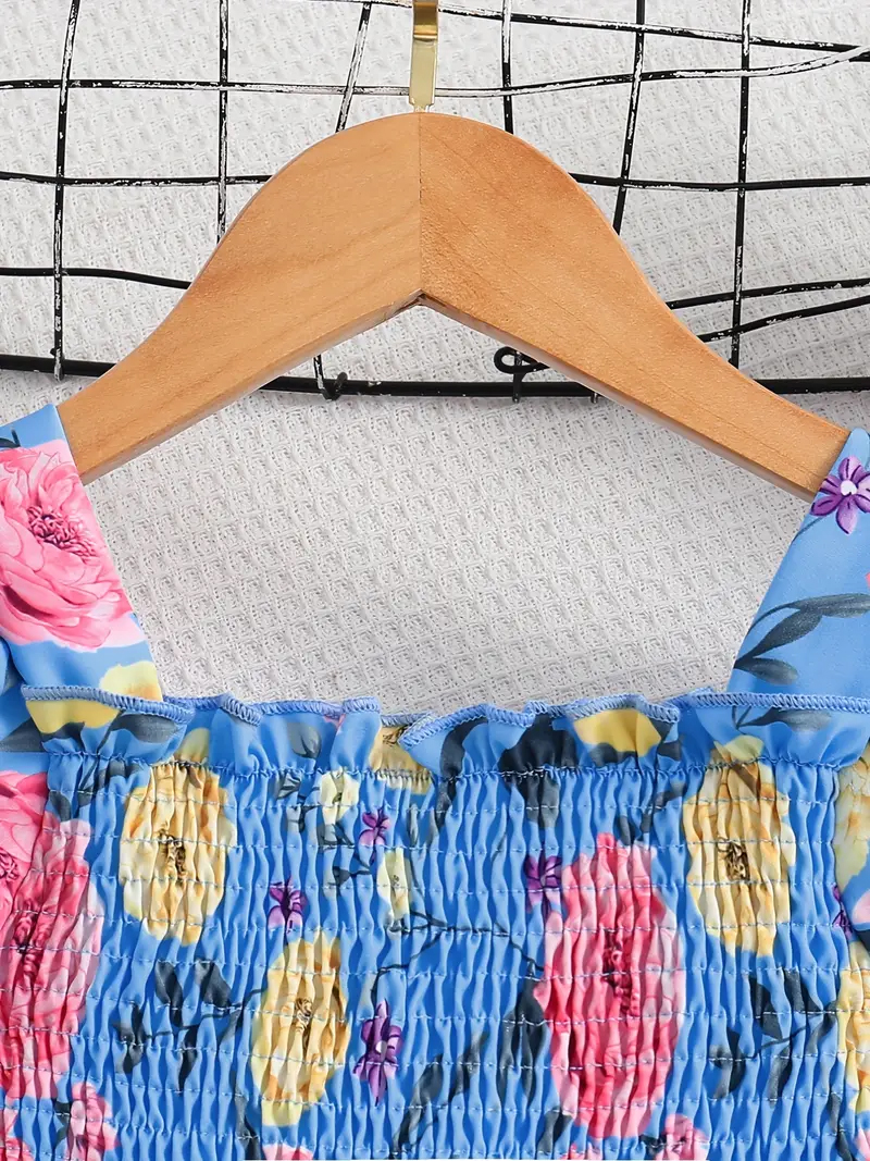 Buy Adorable Girls Floral Puff Sleeve Dress Trendy Wear Party Dress For Baby Girls  at Best Price In Bangladesh