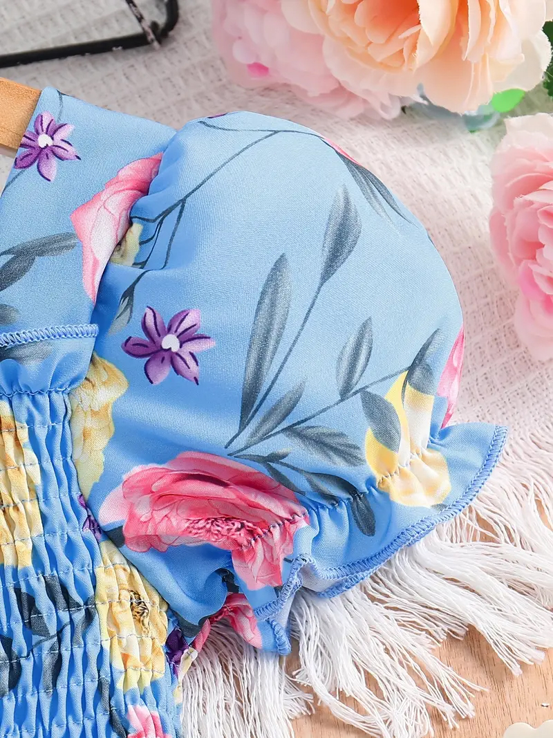 Buy Adorable Girls Floral Puff Sleeve Dress Trendy Wear Party Dress For Baby Girls  at Best Price In Bangladesh