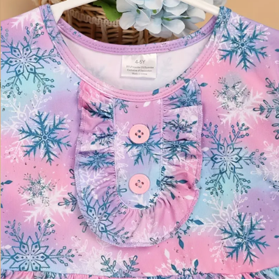 Buy Girls Twirl Dress - Pink & Blue Floral Party Dress  at Best Price In Bangladesh