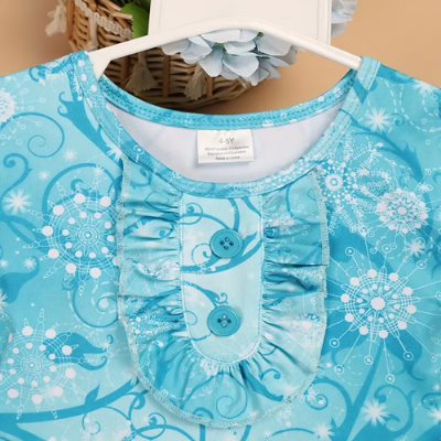 Buy Girls Twirl Dress - Pink & Blue Floral Party Dress   at Best Price In Bangladesh