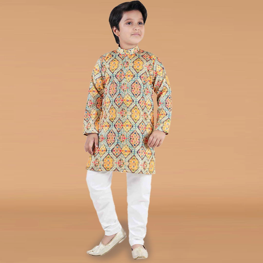 Buy Regal Blossom Heritage Kurta Set - A Royal Ethnic Wear for Boys Panjabi Pajama Sets at Best Price In Bangladesh