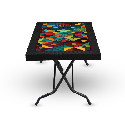 Buy Caino Dinner Table 6 Seat S/L Print Nexus-Black Online at Best Price