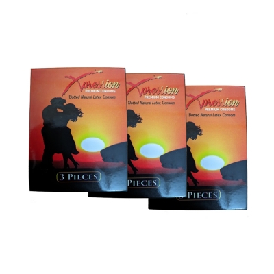 Picture of Xpression Dotted Premium Natural Latex Condom for Men - 3 Pack Combo - 3x3=9pcs Condom