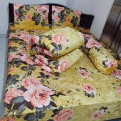 Buy Luxury Twill Cotton King Size Bed Sheet - 4 Pecs Set at Best Price In Bangladesh