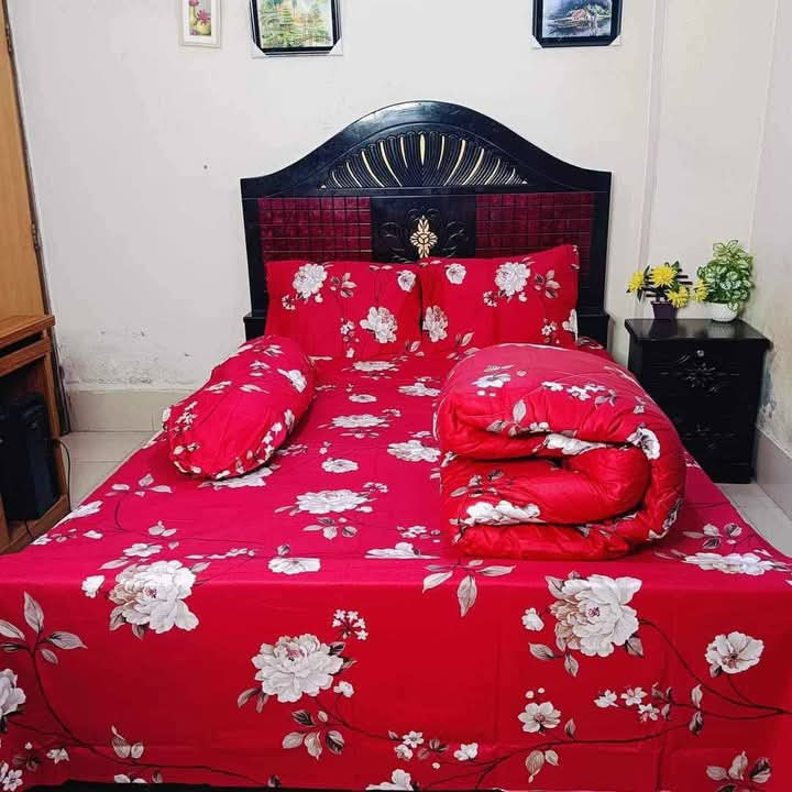 Buy Luxury Twill Cotton King Size Bed Sheet - 4 Pecs Set at Best Price In Bangladesh