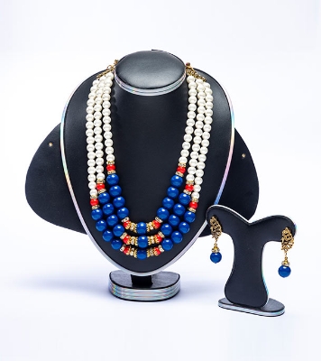Buy Multi Color Stone Pearl Setting Jewellery Set Online in Bangladesh