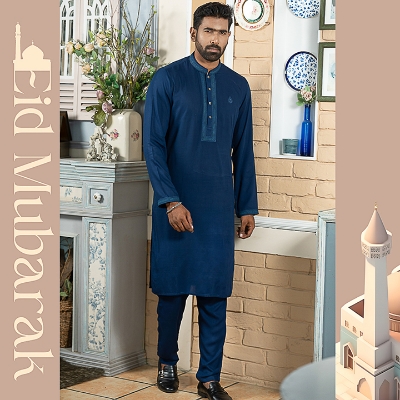 Buy Premium Quality Panjabi Pajama Set (Navy Blue)at Best Price in Bangladesh