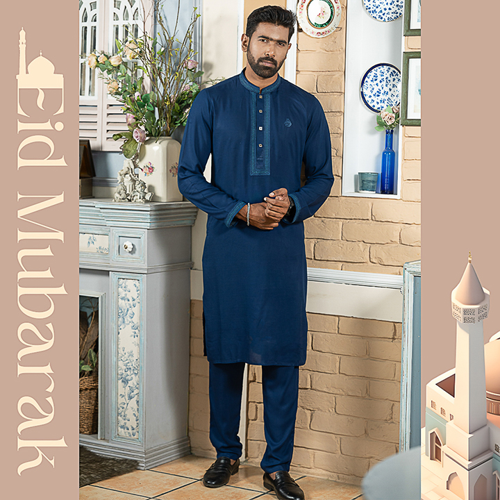 Buy Premium Quality Panjabi Pajama Set (Navy Blue)at Best Price in Bangladesh