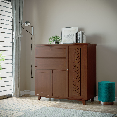 Buy Regal Olivia Wooden Wardrobe Antique Online	