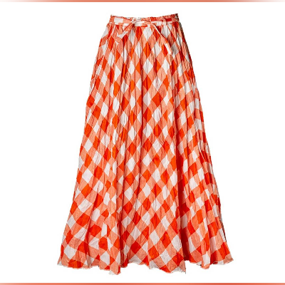 Buy Stylish Long Cotton Check Skirt for Women – Fashionable and Comfortable best Price In Bangladesh