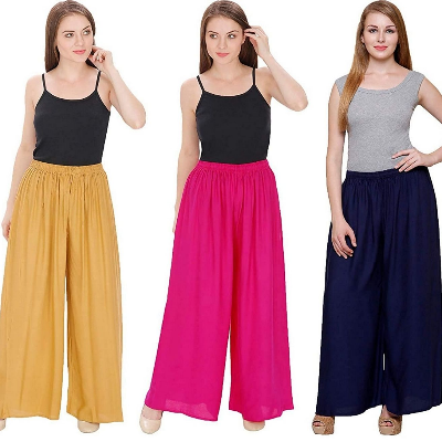 Buy Woman Choice All over Print China Linen Stripe Palazzo  at best Price In Bangladesh