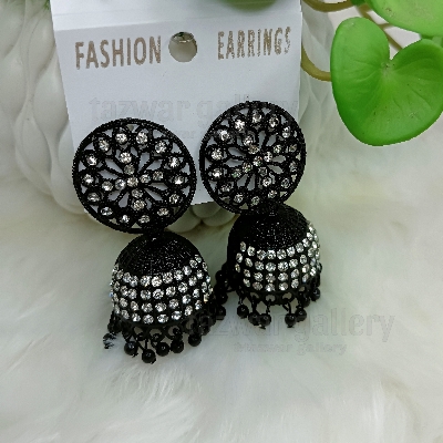 Buy New Designer, Trendy Black Finishing Jhumka for Wedding, Latest Design Party Wear Jhumka Set. - Ear Ring at Best Prices in Bangladesh