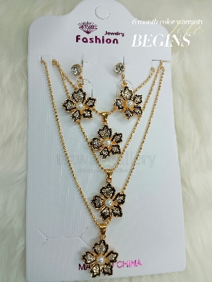 Buy Women Necklace & Pendant Chain with earrings Girl Wedding Neckless Fashion Jewelry Set - Necklace For Girls at Best Prices in Bangladesh