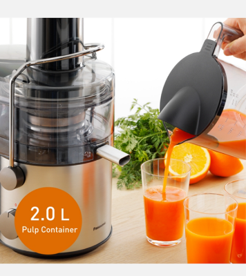 Buy Panasonic 2 Liter 1000W Stainless Steel 3-in-1 Wide Tube Juicer MJ-CB800 Online at Best Price