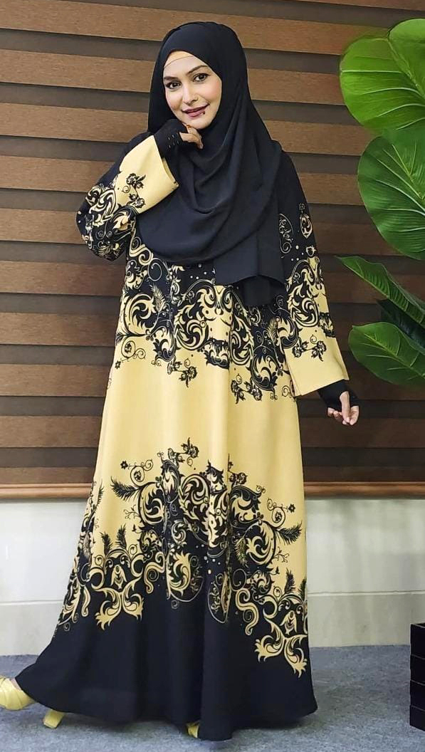 Buy abaya borka (White Dgital Print) (No Hijab Only Borka) Dubai Cherry stylish party borka fashion collection Fashionable khimar Lycra borka for Women D-2 at Best Price in Bangladesh