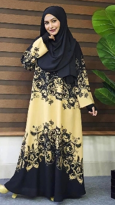 Buy abaya borka (White Dgital Print) (No Hijab Only Borka) Dubai Cherry stylish party borka fashion collection Fashionable khimar Lycra borka for Women D-2 at Best Price in Bangladesh