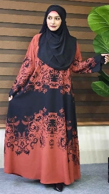 Buy abaya borka (White Dgital Print) (No Hijab Only Borka) Dubai Cherry stylish party borka fashion collection Fashionable khimar Lycra borka for Women D-2 at Best Price in Bangladesh