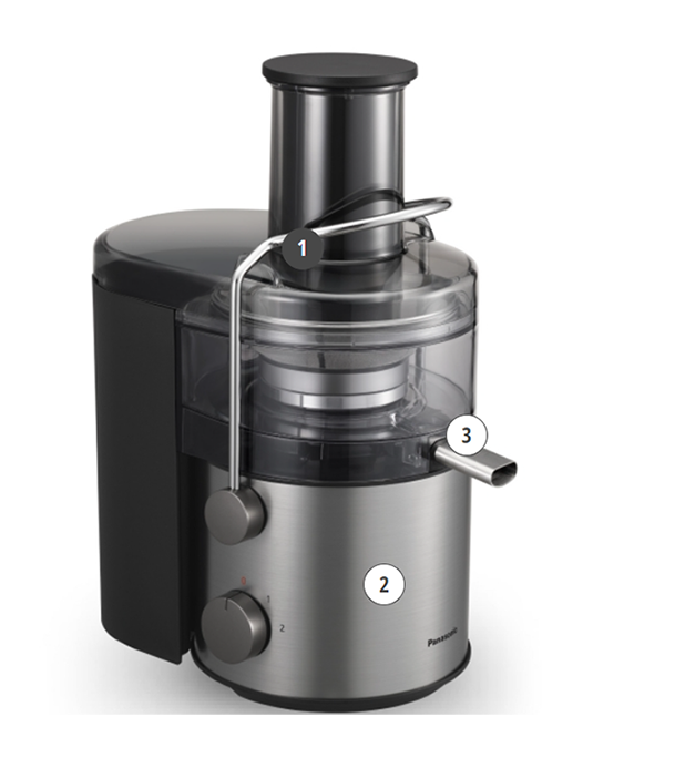 Buy Panasonic 2 Liter 1000W Stainless Steel 3-in-1 Wide Tube Juicer MJ-CB800 Online at Best Price