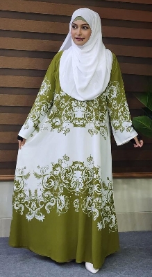 Buy abaya borka (White Dgital Print) (No Hijab Only Borka) Dubai Cherry stylish party borka fashion collection Fashionable khimar Lycra borka for Women D-2 at Best Price in Bangladesh